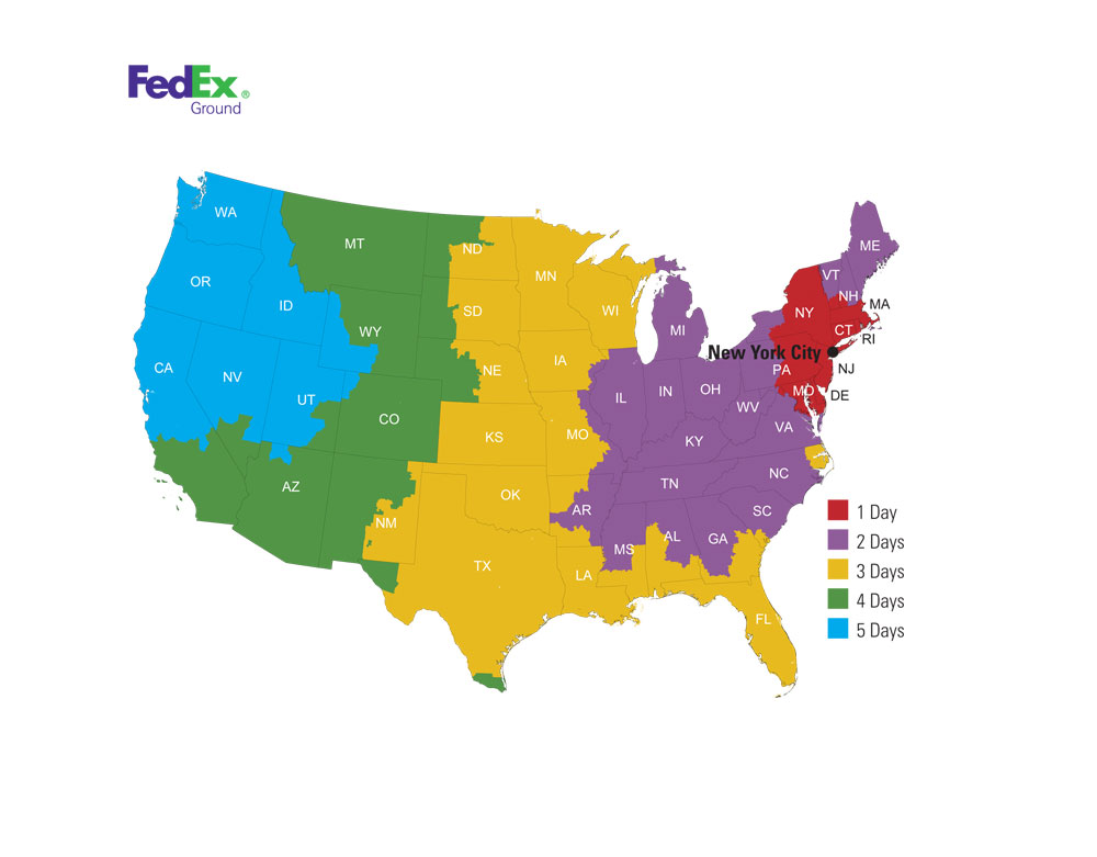 Fed Ex Ground Map